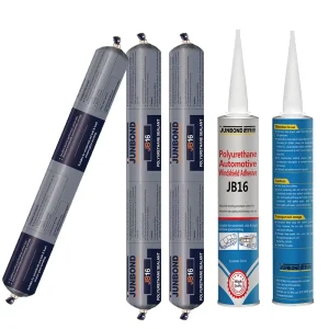 JB16 One-Component Polyurethane Sealant For Car Windshield And Glass Black PU Adhesive For Transportation