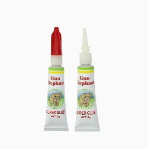 JXY GUO Elephant Instant Glue Cyanoacrylate Adhesive, 3 g, Clear, for Plastic and Woodworking, Construction, and Transportation