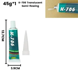 K-706 Translucent One-Component RTV Silicone Rubber Sealant 45g Waterproof Heat Resistant