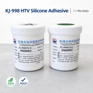 KEJIA KJ 998HTV Two component Hot melt Silicone Adhesive for High temperature Curing Bonding Leather Fiber Garment Applications