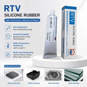 KJ-998-32 Room-Temperature-Curing RTV Silicone Adhesive for Metal, Plastic, and Glass, Waterproof Insulation