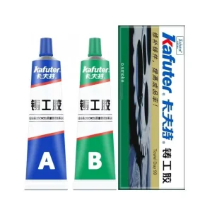 Kafuter K 9119 Radiator Water Tank Leakage Plugging Welding Epoxy Resin Double Component Metal Repairing AB Adhesive 10 Min Cure