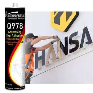 Kameier Fast Adhesive Glue Firestop Transparent Sealant Instant Dry Nail Free Adhesive for Wpc Glue Clear Adhesive for Acrylic
