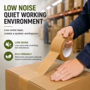 Low Noise Kraft Paper Packing Tape for Shipping and Carton Sealing