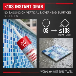 MS 35W Construction Underwater Sealant Adhesive Ceramic Bonding Repairing Waterproof Aquarium Swimming Pool Nail Free Adhesive
