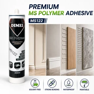 MS122 Solvent-Free MS Polymer Liquid Nails Construction Adhesive for Wood Glass Ceramic Stone and Panel Bonding