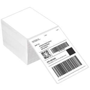 Manufacturer Waybill Adhesive Sticker A6 Thermal Paper Waterproof White Blank Barcode Shipping Label 4×6 100×150 Direct Thermal