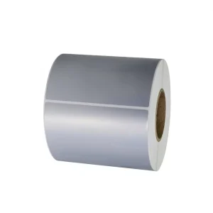 Matte Silver Self Adhesive Waterproof Oil Resistant Label 100x80x500mm Asian Silver Dragon Sticker PET Material