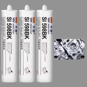 Metallic Black Silicone RTV Gasket Maker 300ml High Temp +260C Oil Resistant Flexible for Engine Flange Sealant