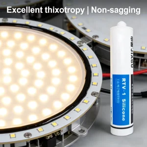 Neutral Cure Semi-Flowable Silicone Adhesive Sealant for Electronic, Metal, Plastic and Polyester Bonding