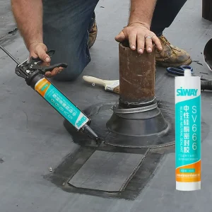 OEM Factory SV666 High Performance100% Silicon GP Duct Sealant Neutral Waterproof Metal Roof Gutter Silicone Sealant For Leaks