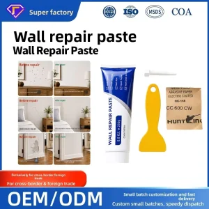 OEM ODM 250g Wall Mending Agent White Spackle Wall Repair Paste for DIY Crack and Hole Repair with Scraper