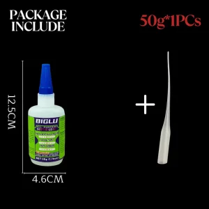 OEM Suppored Cyanoacrylate Super Glue Thin Liquid Adhesive for Stone CA Finish Woodworking Projects Hobby Models Inlay Work 50g