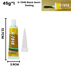 OEM Suppored K 704B One Component RTV Waterproof Heat Resistant Silicone Rubber Sealant Insulated Sealing Glue 45g Black