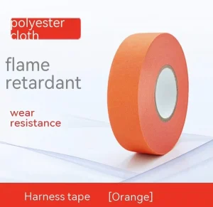 Orange Acrylic Adhesive Automotive Wire Harness Tape for Car Interior Use Flame Retardant Polyester Cloth
