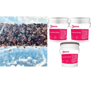 Outdoor Epoxy Resin AB for Bound Driveway Epoxy Floor Coating Gravel Pebble Aggregate Pavement Resin Drum Kit