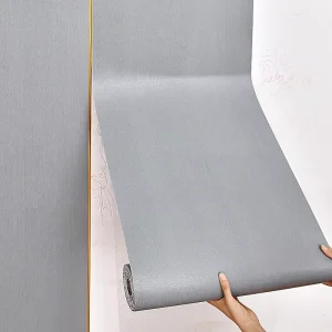 PVC Cloth Texture Self Adhesive Wall Sticker 2mm Thick 0.6x3m Rental House Renovation