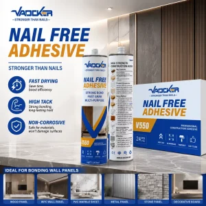 PVC Wall Panel Glue Fast-Curing Nail-Free Adhesive White Construction Sealant for UV Marble Sheet Bonding