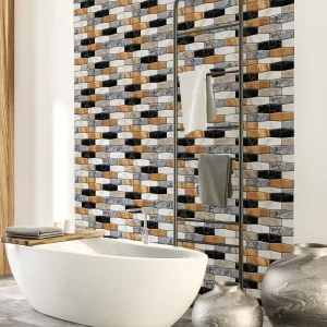 Peel and Stick Marble Wallpaper Traditional Self Adhesive Wall Tiles Sticker Waterproof for Kitchen Bathroom