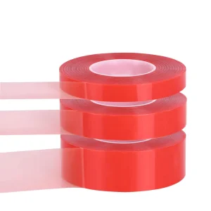 Phone Screen Adhesive Tape Double Sided Red PET Line Repair Adhesive Tape for School Home Crafts Glitter Foiling Microbeads