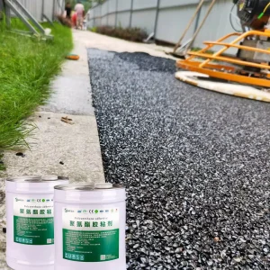 Polyurethane Stone Adhesive for Pebbles, Crumb Gravel, Garden Roads and Pathways on Concrete