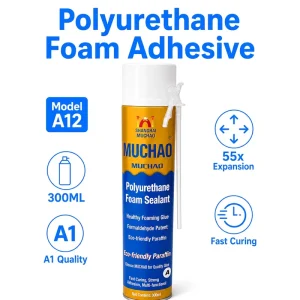 Portable Mini A12 300ml 55x Expansion PU Foam Adhesive for Door and Window Gap Filling