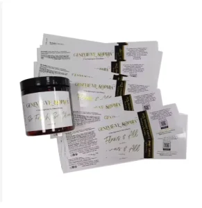 Private Brand Body Lotion Label Custom Silver PP Adhesive Sticker Printed Vinyl Waterproof Label for Sipplement