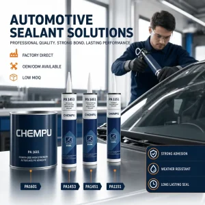 Private Label PU Windscreen Adhesive Waterproofing Anti Leak Elastic PU Sealant For Fleet Repair Reliable Automotive Adhesive
