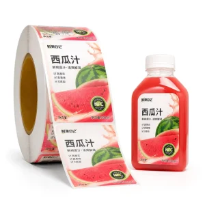 Private Label Waterproof Adhesive Stickers for Beverage Water Bottles Custom Brand Logo with Rectangle Shape and Vinyl Material