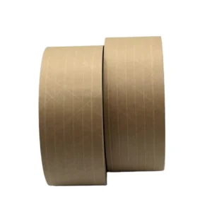 Qpack Eco Friendly Biodegradable Butyl Acrylic Waterproof Single Water Activated Kraft Paper Recyclable Writable Carton Sealing