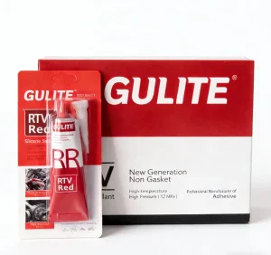 RTV Silicone Adhesive Sealant Eco friendly High Temperature Resistance Red 90g Gasket Maker for Construction Packing