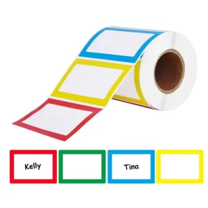 Rectangular Colored Name Tags Self adhesive Sticker Office School Home Supermarket Use Strong Adhesion Label Sticker