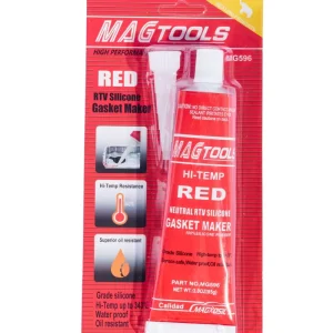 Red High Temperature Resistant Acidic or Neutral RTV Silicone Gasket Sealant 3 Oz for Construction and Transportation