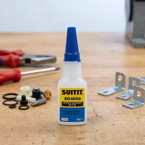 SG4850 Rubber-Toughened Instant Adhesive, High-Impact Cyanoacrylate Glue for Bonding Plastic, Rubber, and Metal