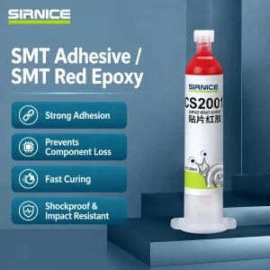 SMT Red Epoxy Adhesive for PCB Assembly SMD Fixation Low Halogen RoHS CS2001