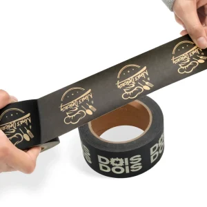 Self Adhesive Brown Kraft Paper Packaging Tape Biodegradable Writing Surface for Carton Sealing Manufacturer
