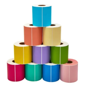 Self Adhesive Color Thermal Label Water Oil Proof Friction Shipping Label Sticker Customized Color Label for Packing Sticker