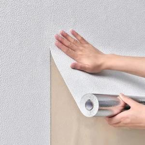 Self-Adhesive Foam Wallpaper Roll for Uneven Surfaces, Waterproof