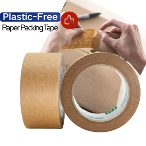 Self Adhesive Kraft Paper Tape High Initial Tack Quick Sealing Biodegradable Self Adhesive Kraft Paper For Shipping Box