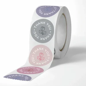 Self-Adhesive Paper Roll Logo Label Stickers Waterproof Custom Stickers