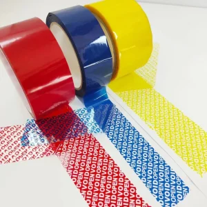 Self Adhesive Red PET Polyester Waterproof Tamper Evident 50mm X 50m Thickness 0.1mm Carton Sealing Hot Melt Acrylic