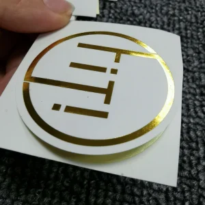 Self Adhesive Seal Label Sticker for Packaging Offset Paper Kraft Cardboard Box Sticker with Hot Stamping Screen Printing Logo