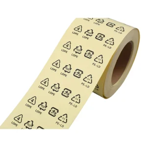 Self-Adhesive Transparent PET Packaging Notice Tags with Black Printing