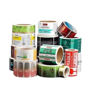 Self-Adhesive Transparent Vinyl Sticker Label QR Code Custom Printing