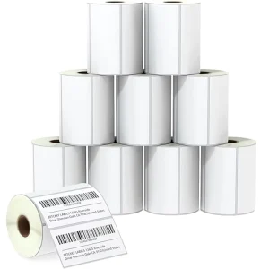 Self adhesive Barcode Labels Waterproof Strong Adhesive Stickers for Office School Supplies Custom Sizes Thermal Paper