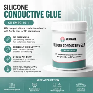 Silicone Conductive Adhesive Low Volume Resistivity V0 Flame Retardant for Communication Base Stations