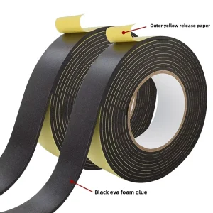 Single Side Shock Absorbing and Cushioning Adhesive EVA Sponge Tape for Door Window Sound Insulation with Permanent Bonding