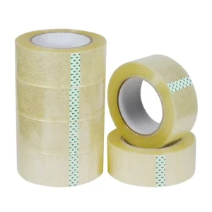 Single Sided 18mm Width Clear Pressure Sensitive Carton Sealing Tape 10m Length Water Activated BOPP Acrylic Adhesive Made Paper