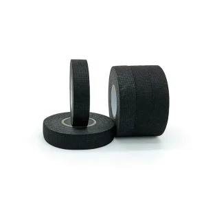 Single Sided Acrylic Adhesive Heat Resistant Masking Tape for Cable Insulation Black Polyester Fleece Wire Harness Insulation