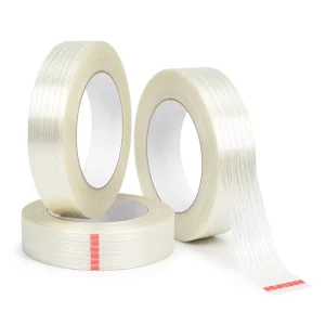 Single Sided Filament Tape Adhesive Paper High Adhesion Glass Fiber Tape for Carton Sealing Bundling and Logistics Packaging